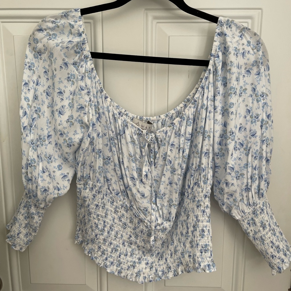 WAYF floral crop top